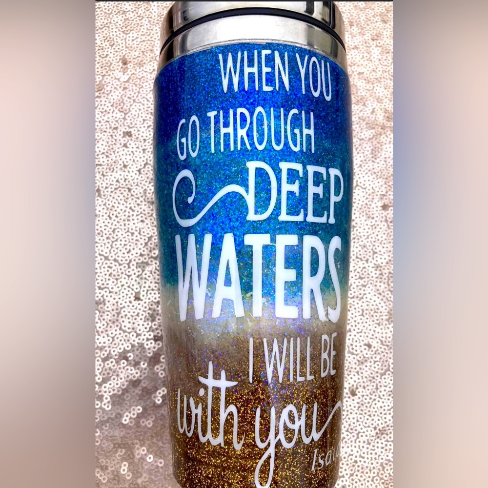 Custom Coffee Tumbler 20 oz. Handmade by Me